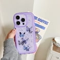thumbnail image 1 of Allytechgroup Compatible with iPhone 12 Mini Case, Clear Shockproof Soft Cover Butterfly Printed Design Soft TPU Protective Case with Air Cushion Corners for Women Girls, Purple, 1 of 8