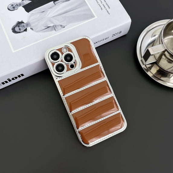 Allytechgroup Shockproof Back Cover Cell Phone Case for Apple iPhone 12 Pro, Brown