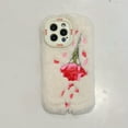 thumbnail image 1 of Allytechgroup Compatible with iPhone 12 Pro Cute Plush Case with Stand, Slim Phone Case with Camera Lens Kickstand for Women Girls Shockproof Anti-Scratch Protective Bumper for iPhone 12 Pro, White, 1 of 1