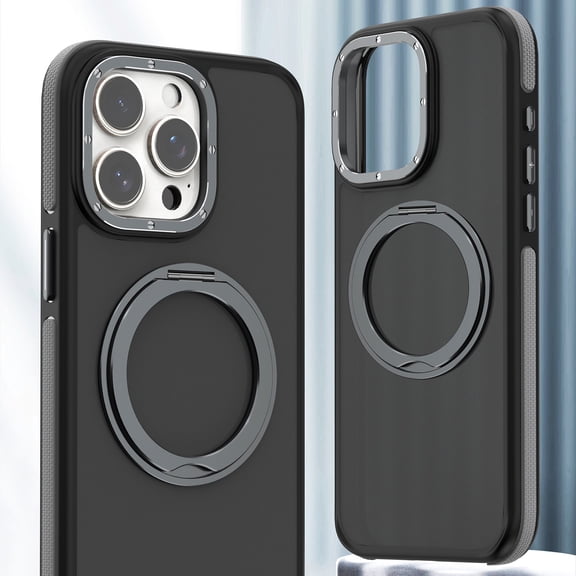 Allytechgroup Compatible with iPhone 13 Pro Case, 360° Rotatable Ring Holder Camera & Screen Protection Military Grade Drop Protection Shockproof Cover for iPhone 13 Pro Case, Gray