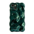 thumbnail image 1 of Allytechgroup Compatible with iPhone 13 Wavy Phone Case, Cute Coquette 3D Wave Bubble Pattern and Stylish Wavy Border Protection Shockproof Phone Case for Women Girls, Green, 1 of 8