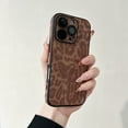 thumbnail image 1 of Allytechgroup Compatible with iPhone 14 Case for Women Girls, Slim Fit Leopard Print Pattern Shockproof Anti-Scratch Protection Bumper Phone Case for iPhone 14 Case, Brown, 1 of 7