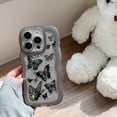 thumbnail image 1 of Allytechgroup Compatible with iPhone 14 Pro Case, Clear Shockproof Soft Cover Butterfly Printed Design Soft TPU Protective Case with Air Cushion Corners for Women Girls, Black, 1 of 8