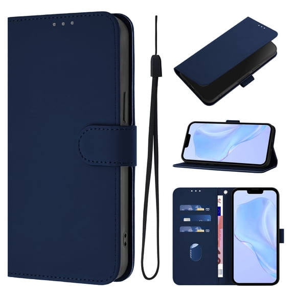 Allytechgroup Compatible with iPhone 14 Pro Max Wallet Case, Credit Card Holder PU Leather Flip Kickstand Protective Shockproof Cover Women Men for iPhone 14 Pro Max, Navyblue