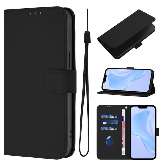 Allytechgroup Compatible with iPhone 14 Pro Max Wallet Case, Credit Card Holder PU Leather Flip Kickstand Protective Shockproof Cover Women Men for iPhone 14 Pro Max, Black