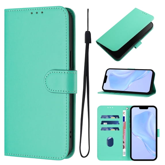 Allytechgroup Compatible with iPhone 14 Pro Max Wallet Case, Credit Card Holder PU Leather Flip Kickstand Protective Shockproof Cover Women Men for iPhone 14 Pro Max, Green