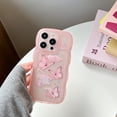 thumbnail image 1 of Allytechgroup Compatible with iPhone 15 Plus Case, Clear Shockproof Soft Cover Butterfly Printed Design Soft TPU Protective Case with Air Cushion Corners for Women Girls, Pink, 1 of 8