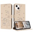 thumbnail image 1 of Allytechgroup Compatible with iPhone 15 Plus Flip Wallet Case, PU Leather with Credit Card Slot Military Grade Drop Protection Cover for iPhone 15 Plus, Beige, 1 of 8