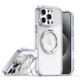thumbnail image 1 of Allytechgroup Compatible with iPhone 15 Pro Case, [1X Screen Protector] Built-in 360°Rotate Ring Stand, Military-Grade Protective Case For iPhone 15 Pro, White, 1 of 7
