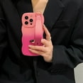 thumbnail image 1 of Allytechgroup Compatible with iPhone 15 Pro Gradient Silicone Case, Multi-Function Hand Strap & Kickstand, Anti-Slip Shockproof Full-Body Soft Cover, Colorful Design for Women & Men, Rose, 1 of 1