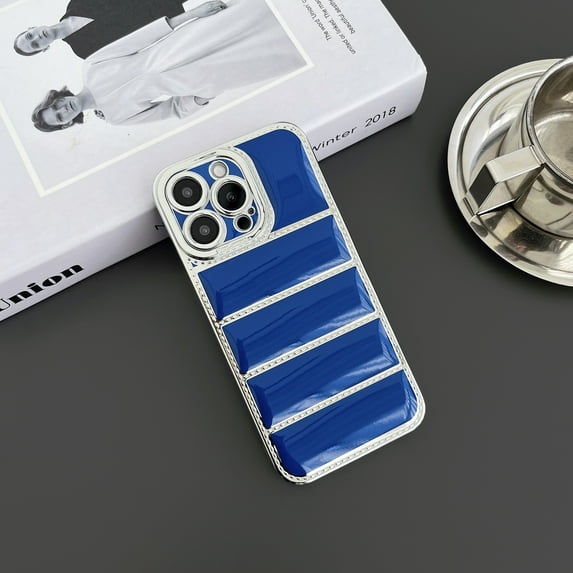 Allytechgroup Compatible with iPhone 16 Plus Case, Plating Frame Slim Lightweight Phone Case for Women Men Shockproof and Anti-Scratch Protective Back Cover for iPhone 16 Plus, Blue