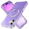 thumbnail image 1 of Allytechgroup Compatible with iPhone 16 Plus Case with Stand, Compatible with Magsafe Built-in Rotatable Kickstand Military Grade Drop Protection Cover Bumper for iPhone 16 Plus, Purple, 1 of 6