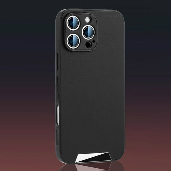 Allytechgroup Compatible with iPhone 16 Pro Case, PU Leather Slim Lightweight Shockproof Anti-Scratch Protective Bumper Phone Case for iPhone 16 Pro for Women Men, Black