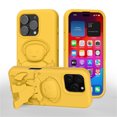 thumbnail image 1 of Allytechgroup Compatible with iPhone 16 Pro Case, Slim Lightweight EVA Phone Case with Kickstand Shockproof and Anti-Scratch Protective Bumper for iPhone 16 Pro, Yellow, 1 of 9