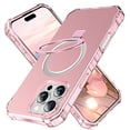 thumbnail image 1 of Allytechgroup Compatible with iPhone 16 Pro Max Case with Stand, Compatible with Magsafe Built-in Rotatable Kickstand Military Grade Drop Protection Cover Bumper for iPhone 16 Pro Max, Pink, 1 of 6