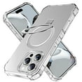 thumbnail image 1 of Allytechgroup Compatible with iPhone 16 Pro Max Case with Stand, Compatible with Magsafe Built-in Rotatable Kickstand Military Grade Drop Protection Cover Bumper for iPhone 16 Pro Max, Silver, 1 of 6