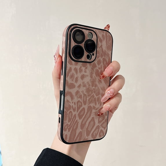 Allytechgroup Compatible with iPhone 16 Pro Max Case for Women Girls, Slim Fit Leopard Print Pattern Shockproof Anti-Scratch Protection Bumper Phone Case for iPhone 16 Pro Max Case, Pink