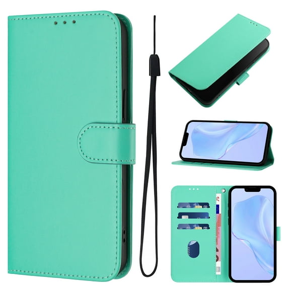 Allytechgroup Compatible with iPhone 16 Pro Max Wallet Case, Credit Card Holder PU Leather Flip Kickstand Protective Shockproof Cover Women Men for iPhone 16 Pro Max, Green