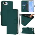 thumbnail image 1 of Allytechgroup Compatible with iPhone 16e Wallet Case, Built-in Lanyard Credit Card Holder PU Leather Flip Kickstand Protective Shockproof Cover Women Men for iPhone 16e, Darkgreen, 1 of 8