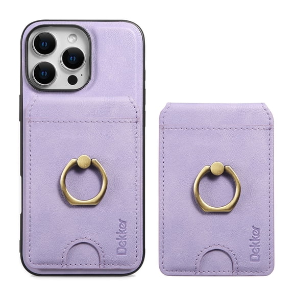 Allytechgroup Compatible with iPhone 16e Wallet Case with Credit Card Slot, Detachable Cards Holder Support Wireless Charging Military Grade Drop Protection for Apple iPhone 16e, Purple