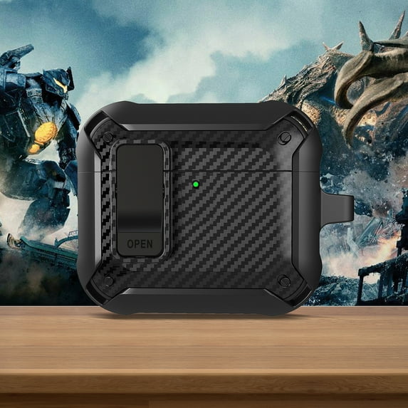 Allytechgroup Compatible with Airpods Pro 2nd Gen (2022) Case 2024, Wireless Charging Drop Protection Cover with Lanyard for Women Men, Black