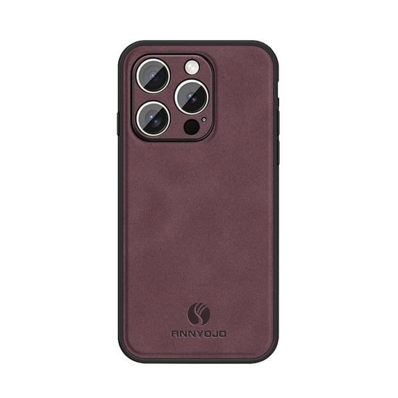 Allytechgroup Compatible with iPhone 12 Pro Case, PU Leather Shockproof Full Body Protective Cover Phone Cases for iPhone 12 Pro, Winered