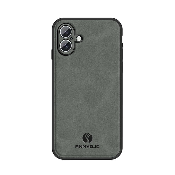 Allytechgroup Compatible with iPhone 16 Plus Case, PU Leather Shockproof Full Body Protective Cover Phone Cases for iPhone 16 Plus, Gray