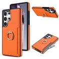 thumbnail image 1 of Allytechgroup Conpatible with Samsung Galaxy S25 Ultra Case with Stand, Walllet Phone Case with Credit Card Slot Ring Holder Shockproof Back Cover for Samsung Galaxy S25 Ultra, Orange, 1 of 1