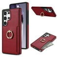thumbnail image 1 of Allytechgroup Conpatible with Samsung Galaxy S25 Ultra Case with Stand, Walllet Phone Case with Credit Card Slot Ring Holder Shockproof Back Cover for Samsung Galaxy S25 Ultra, Red, 1 of 5