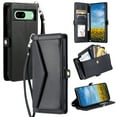 thumbnail image 1 of Allytechgroup Crossbody Bag Case for Google Pixel 6 Pro, Cash Pocket Cards Holder Hand Wrist Flip Stand Shockproof Anti-Scratch Phone Case for Google Pixel 6 Pro, Black, 1 of 8