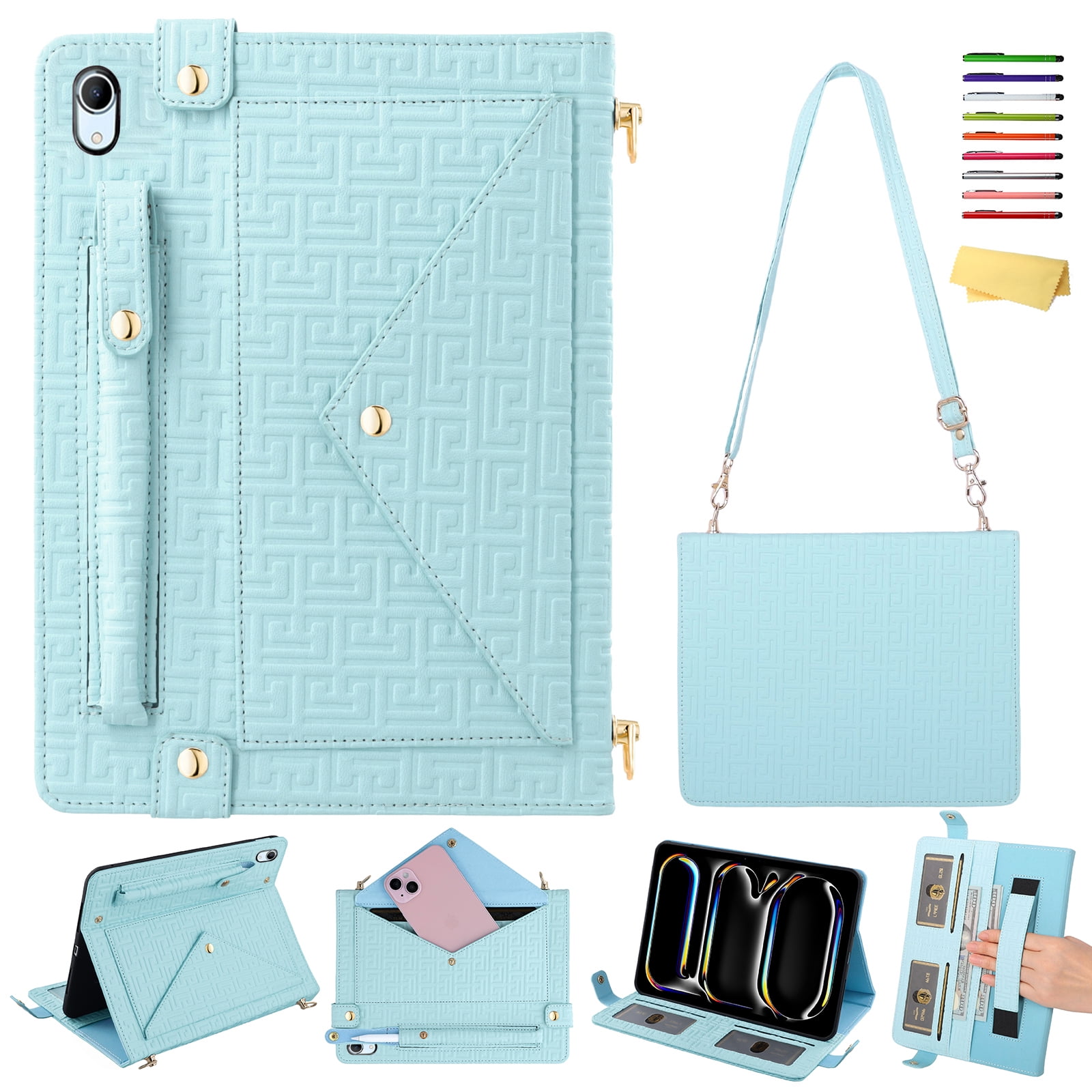 Allytechgroup Crossbody Handbag Case for iPad Mini 7 A17 Pro 2024/iPad