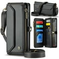 thumbnail image 1 of Allytechgroup Crossbody Wallet Case for Samsung Galaxy A13 4G, Shoulder Strap Hand Wrist Cards Slots RFID Blocking Large Capacity Zipper Pocket  Shockproof Phone Case for Girls Women, Black, 1 of 9