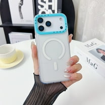 Allytechgroup Crystal Clear Case for Apple iPhone 17 Pro Max, Compatible with Magsafe Anti-Yellow Shockproof Anti-Scratch Slim Fit Shell Stylish Cover for Women Men, Blue