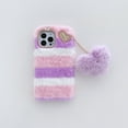 thumbnail image 1 of Allytechgroup Cute Case for iPhone 16 Pro Max, Plush Furry Fuzzy Fur Case for Women Girls, Soft TPU Bumper Protective Case with Fur Heart Pendant for iPhone 16 Pro Max, Purple, 1 of 4