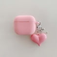 thumbnail image 1 of Allytechgroup Cute Heart Charm Airpods Pro 2nd Gen (2022) Case, Soft Silicone Protective Cover with Keychain & 3D Pendant Shockproof Full Body Cover Compatible with Airpods Pro 2nd Gen (2022), Pink, 1 of 7