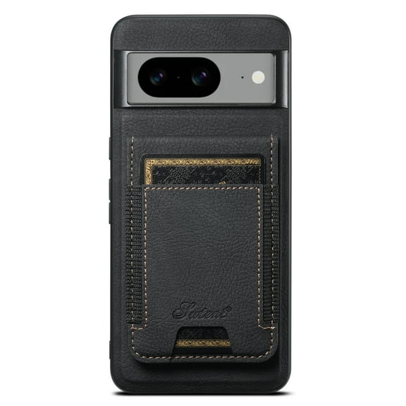Allytechgroup Detachable Cards Holder Case for Google Pixel 8 Pro, RFID Blocking PU Leather Wallet Case with Kickstand Shockproof Magnetic Back Cover Shell for Women Men, Black