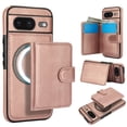 thumbnail image 1 of Allytechgroup Detachable Cards Holder Case for Google Pixel 8, RFID Blocking 2 In 1 Wallet PU Leather Case with Stand Compatible with Magsafe Shockproof Cover for Google Pixel 8, Rosegold, 1 of 5