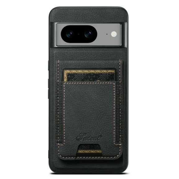 Allytechgroup Detachable Cards Holder Case for Google Pixel 9 / 9 Pro, RFID Blocking PU Leather Wallet Case with Kickstand Shockproof Magnetic Back Cover Shell for Women Men, Black