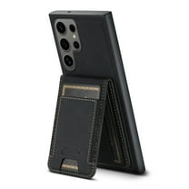 Allytechgroup Detachable Cards Holder Case for Samsung Galaxy S22 Ultra, RFID Blocking PU Leather Wallet Case with Kickstand Shockproof Magnetic Back Cover Shell for Women Men, Black