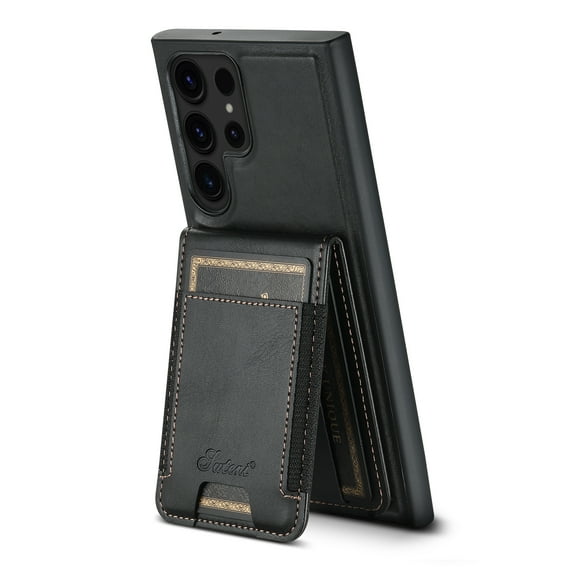 Allytechgroup Detachable Cards Holder Case for Samsung Galaxy S23 Ultra, RFID Blocking PU Leather Wallet Support Wireless Charging Shockproof Magnetic Back Cover for Samsung Galaxy S23 Ultra, Black