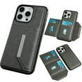 thumbnail image 1 of Allytechgroup Detachable Magnetic Wallet Case for iPhone 16e, 2 in 1 Slim Wallet Case with Credit Card Slots, Shockproof Premium PU Leather Kickstand Cover Case for Women Men, Gray, 1 of 6