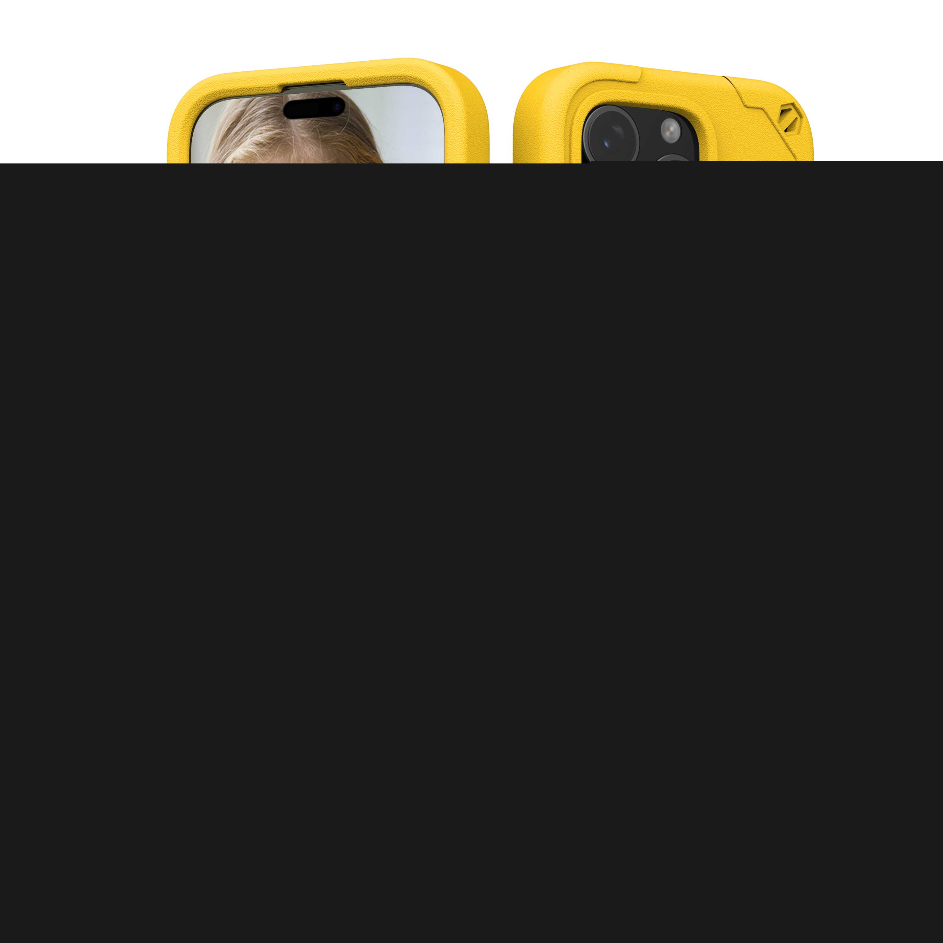 thumbnail image 1 of Allytechgroup EVA Case for iPhone 15 Pro Max with Stand, Support Wireless Charging Slim Phone Case with Kickstand for Kids Shockproof Protective Bumper for iPhone 15 Pro Max, Yellow, 1 of 5