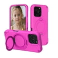 thumbnail image 1 of Allytechgroup EVA Case for iPhone 16 Pro Max 6.9" with Stand, Compatible with MagSafe Slim Phone Case with Kickstand for Kids Shockproof Protective Bumper for iPhone 16 Pro Max, Rose, 1 of 9