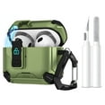 thumbnail image 1 of Allytechgroup Earbuds Case for Apple AirPods Pro 3 2025, with Cleaning Kit, [Compatible with Magsafe] Cell Phone Bracket, Secure Lock Design,  Keychain Dustproof Cover Case for AirPods Pro 3rd Gen, 1 of 7