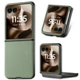 thumbnail image 1 of Allytechgroup Fiber Pattern Phone Case for Motorola Razr 2024, Slim Fit Lightweight Shockproof Anti-Fall Anti-Scratch Non-Slip Luxury Folding Case for Moto Razr 50, Green, 1 of 9