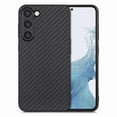 thumbnail image 1 of Allytechgroup Shock-Absorbent Fiber Pattern Faux Leather Hard Shell Back Cover Cell Phone Case with Protective Case Cover for Samsung Galaxy A15, Black, 1 of 8
