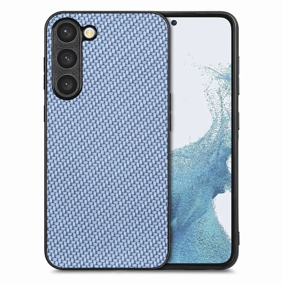 Allytechgroup Fiber Pattern Phone Case for Samsung Galaxy A16 5G, Slim Fit Lightweight Shockproof Anti-Fall Anti-Scratch Non-Slip Luxury Folding Case for Samsung Galaxy A16 5G, Blue