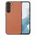 thumbnail image 1 of Allytechgroup Fiber Pattern Phone Case for Samsung Galaxy S25, Slim Fit Lightweight Shockproof Anti-Fall Anti-Scratch Non-Slip Luxury Folding Case for Samsung Galaxy S25, Brown, 1 of 8