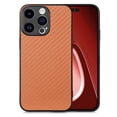 thumbnail image 1 of Allytechgroup Fiber Pattern Phone Case for iPhone 16 Plus, Slim Fit Lightweight Shockproof Anti-Fall Anti-Scratch Non-Slip Luxury Folding Case for iPhone 16 Plus, Brown, 1 of 7