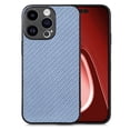 thumbnail image 1 of Allytechgroup Fiber Pattern Phone Case for iPhone 16 Plus, Slim Fit Lightweight Shockproof Anti-Fall Anti-Scratch Non-Slip Luxury Folding Case for iPhone 16 Plus, Blue, 1 of 7